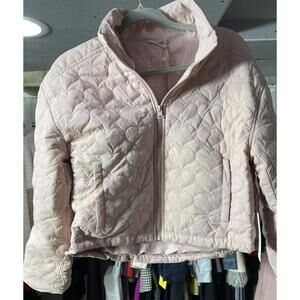 NWT Love Tree Puffer Jacket Ultra-Light Crop Packable Pink Women's M